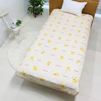 MORIPiLO Morishita Bed Pad Single Pokemon Pikachu 100x200 см Futon Bed Pad Mattress Pokemon Character Goods Yellow 4621413