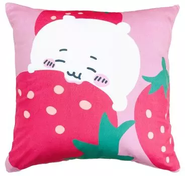 MORIPiLO Morishita Chikawa Cushion Cover Strawberry Pink 45x45cm Sofa Backrest Pillow Character Goods Something Small and Cute 4621295
