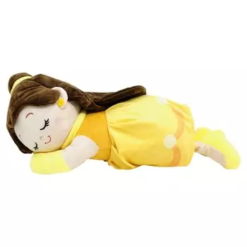 MORIPiLO Morishita Disney Красавица и Чудовище Белль Подушка для тела M 45 см Большая мягкая игрушка Подушка с изображением персонажей Подушка Disney Princess Желтый