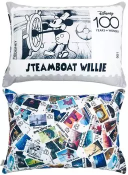 MORIPiLO Morishita Disney Mickey Mouse Pillow Cover 43x63cm Children Adults Washable Character Goods Disney 100th Anniversary Gray 4621131