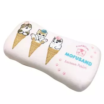 MORIPiLO Morishita Memory Foam Pillow Mofusand Ice Nyan 15x30cm Waist Rest Back Support Stuffed Toy Cushion mofusand Character Goods Pink 4621066