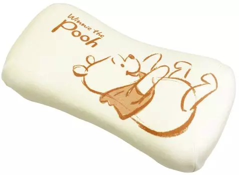 MORIPiLO Morishita Memory Foam Pillow Winnie the Pooh 15x31cm Waist Rest Back Support Stuffed Toy Cushion Disney Character Goods Pastel Yellow 4621192