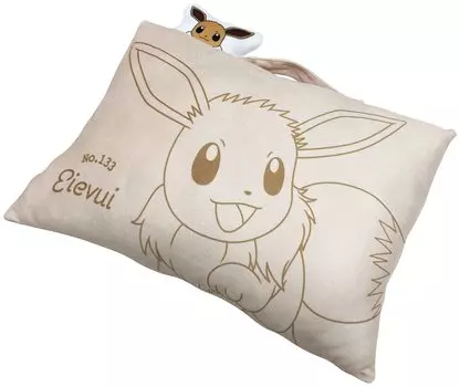 MORIPiLO Morishita Подушка для тела Pokemon Eevee 28x39 см с ручкой Мягкая игрушка Подушка Товары с персонажами Pokemon Бежевый 4621150
