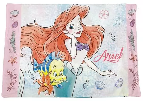 MORIPiLO Наволочка Morishita Ариэль 40x30 см, моющаяся, с персонажами Disney Princess, розовая 4621219, детская, прибл.
