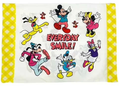 MORIPiLO Наволочка Morishita с Микки Маусом 40x30 см, моющаяся, с героями Disney, желтая 4621221, детская, прибл.