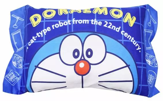 MORIPiLO Подушка Morishita Doraemon 40x30 см, моющаяся, с чехлом, мягкая подушка с изображением персонажей Shogakukan, синяя 4620400, детская, прибл.