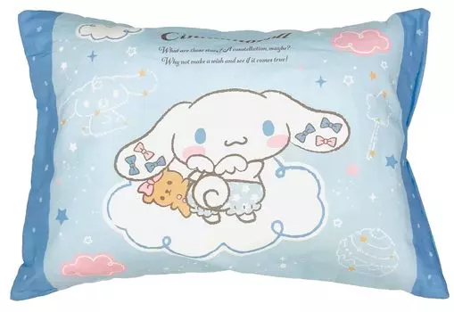 MORIPiLO Подушка Morishita Sanrio Cinnamoroll Cinnamon 40x30 см, моющаяся, с чехлом, мягкая игрушка, подушка SANRIO Character Goods, синяя 4621234, детская