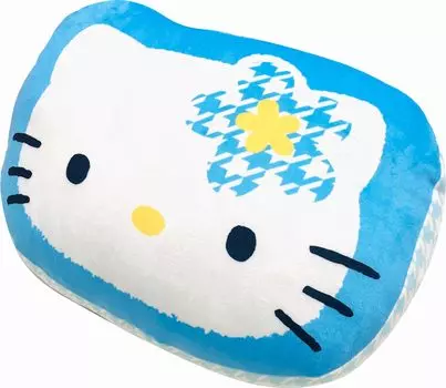 MORIPiLO Sanrio Подушка для тела Hello Kitty Mochimochi Face Мягкая игрушка Товары Спинка Подушка для сна Голубой 32x23x10см Милая Мягкая Подушка с персонажем Sanrio