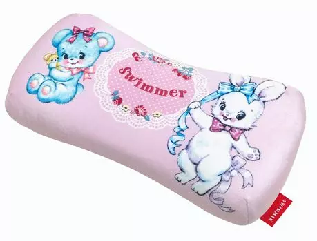MORIPiLO Swimmer SWIMMER Подушка из пены с эффектом памяти 16x33x8 см Поддержка талии Поддержка спинки Мягкая игрушка Подушка Товары для персонажей Ретро Розовый Morishita 4621560