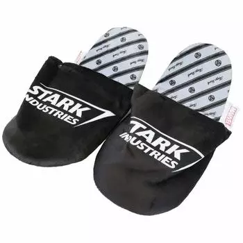 Moripiro Marvel Iron Man дорожные переносные тапочки со шнурком складные тапочки комнатные туфли черные 20 см x 25 см официальные товары персонажей Disney