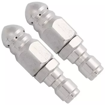 Morisho Drain Высоконапорная струйная насадка для мойки труб Очиститель сантехники Шланг для чистки Коммерческий инструмент Кухня Раковина Ванна Водосточный желоб Канализационная труба 2 серебряный