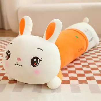 Морковь Зайчик Зайчик Зайчик Длинноногий Подушка для сна Подушка Девочка Прикроватная Кукла Плюшевая Игрушка Большой Размер 70cm0.35kg