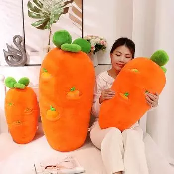 Морковка плюшевые игрушки очаровательные куклы-овощи мягкая подушка для девочек дети день рождения рождественские подарки 60cm