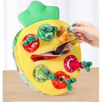 Морковный коврик Коробка с салфетками для малышей Двигательные навыки Игра «Урожай» Занятия по вытягиванию салфеток для занятий