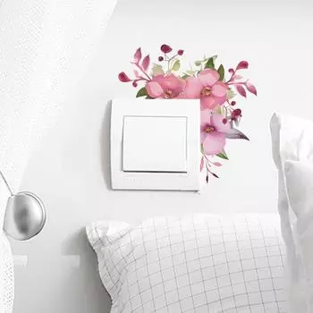 Morning Glory Switch Pasted Спальня Гостиная Украшение Декоративные Наклейки На Стены 16*16CM/fun-kg36