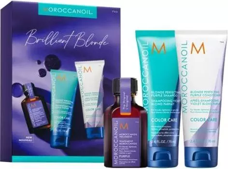 Moroccanoil Brilliant Blonde Set Ensemble Pour Cheveux Blonds TU прозрачный