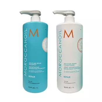 Moroccanoil Moisture Repair Шампунь + Кондиционер 1000 мл набор, 1 л, 1 шт.