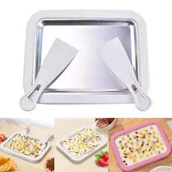 Мороженица с 2 лопатками из пищевой нержавеющей стали, кастрюля быстрого приготовления, замороженный йогурт белый