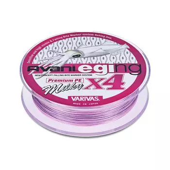 MORRIS PE line Varibus Avani Egging Premium PE X4 Milky 150m 15lb 4 pieces Pink 0.8 розовый