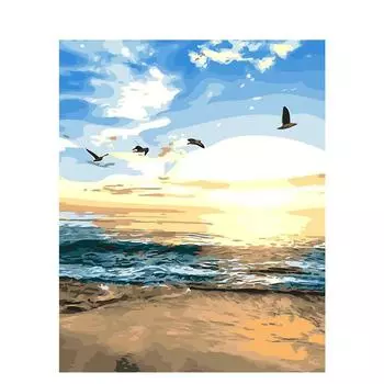 Морская чайка, птица, спокойный пейзаж, сделай сам, цифровая живопись по номерам, Современная настенная живопись на холсте, уникальный подарок, домашний декор 40x50 см
