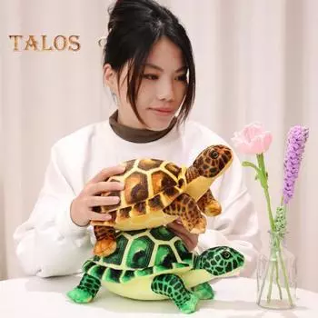 Морская черепаха плюшевая кукла реалистичная черепаха подушка мягкая плюшевая игрушка для детей девочек домашний декор подарки на день святого валентина зелёный