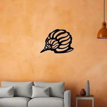 Морская ракушка Металлическая настенная наклейка - Элегантная настенная наклейка для гостиной, улицы и спальни | Стильная металлическая настенная подвеска для дома светло-серый