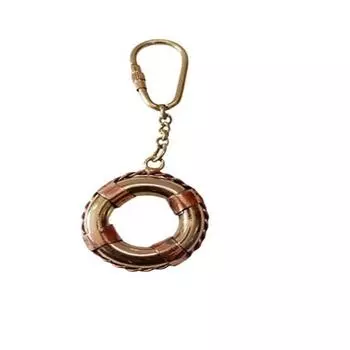 Морская спасательная трубка, спасательное кольцо, брелок для ключей из твердой латуни
