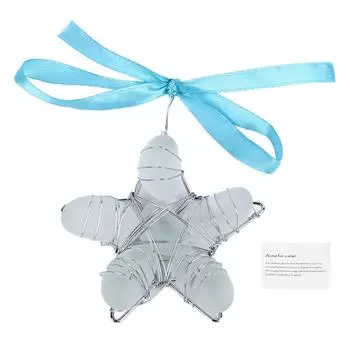 Морская стеклянная звезда подарок хрустальный камень морская звезда украшение на рождественскую елку украшения с поздравительной открыткой