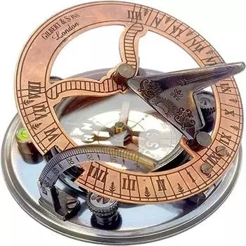 Морские латунные солнечные часы-компас Gilbert Sons Sundial Clock Home Decor Gifts