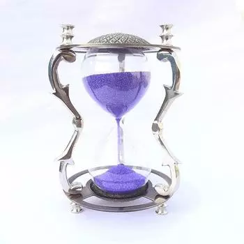 Морские песочные часы, песочный таймер, 5 минут, винтажная латунная подставка для песочных часов, металлические песочные часы, 5 минут