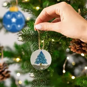 Морское стекло Ловец солнца Пляжный орнамент с волнами на акриловом круге Океанский ловец света Реалистичный подвесной A