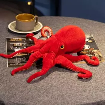 Морское животное Красный осьминог куклы Реалистичные мягкие игрушки осьминог плюшевые игрушки для домашнего декора 40cm