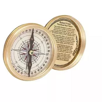 Морской антикварный 3-дюймовый латунный календарь-компас в виде поэмы, винтажный подарочный предмет S золотой