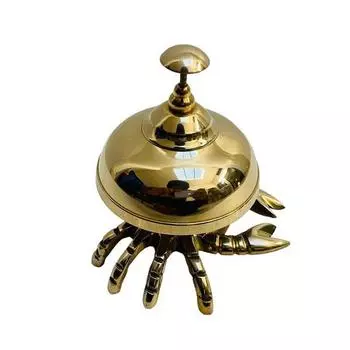 Морской латунный колокольчик-краб в отеле, офисная стойка регистрации, коллекционная коллекционная колокольчик
