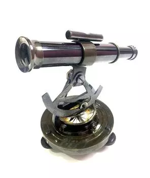 Морской латунный телескоп Алидада с компасом транзитный геодезический теодолит морской декор для домашнего/офисного стола M чёрный