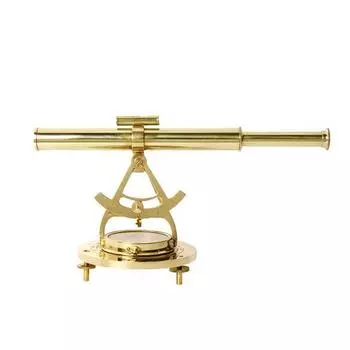 Морской латунный телескоп Алидаде 38,1 см с базой, компас, латунь, декор стола, подарок, винтажный домашний декор, подарки