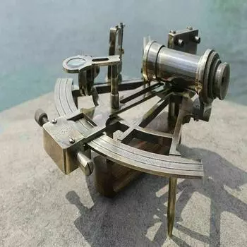 Морской морской навигационный астролябический инструмент Латунный секстант 20,32 см Античный подарок