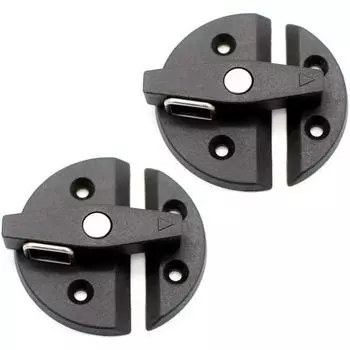 Морской нейлоновый люк для двери лодки, круглая поворотная кнопка, поворотный замок, защелка, фурнитура, аксессуары(2 шт.) чёрный