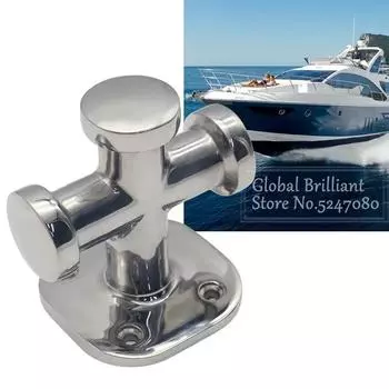 Морской одинарный крестообразный швартовный кнехт 316 нержавеющая сталь 62x63x81 мм палубное оборудование для лодки серебряный