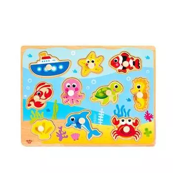 Морской пазл Tuccitoy, 1, 10 деталей, лучший пазл для малышей в Корее