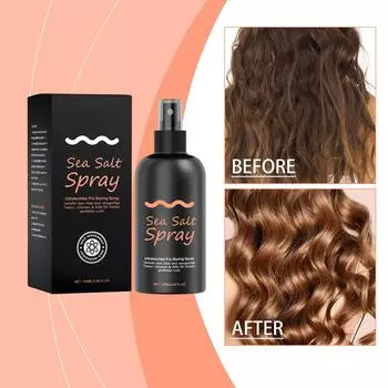 Морской спрей, текстурирующий морской спрей, морской спрей для фиксации волос, спрей для кудрей и пляжных волн, увлажняющий и спрей для волос 100 мл чёрный