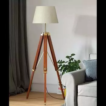 Морской торшер винтажный деревянный штатив подставка для лампы гостиная абажур лампа