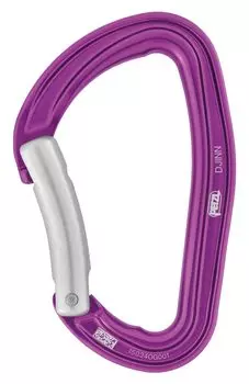 Moschettone Robusto Per In Leva Adulto Unisex Petzl, Djinn, L Arrampicata Falesia, Viola, Curva,