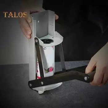 Мощная дробилка для алюминиевых банок Дробилка с открывалкой для бутылок Компактные кухонные гаджеты из нержавеющей стали для домашней переработки красный