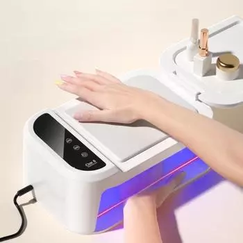 Мощная лампа для быстрой сушки ногтей: Не чернит руки, идеально подходит для быстрого высыхания лака для ногтей.