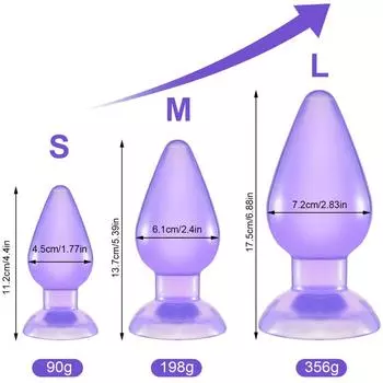 Мощная присоска с желе S/M/L Анальная пробка Массажер простаты G Spot Фаллоимитатор Анальная пробка Секс-игрушки для женщин Мужчин Взрослые сексуальные товары Магазин эротических товаров