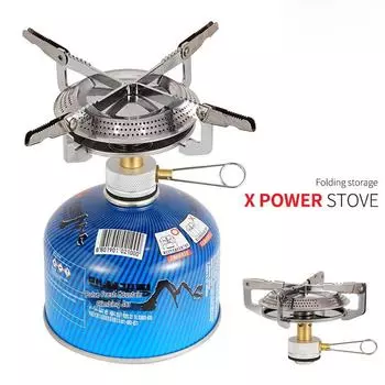 Мощная регулируемая складная походная печь — энергосберегающая газовая горелка для альпинизма и пикников. L11.5*W10.5*H3.5
