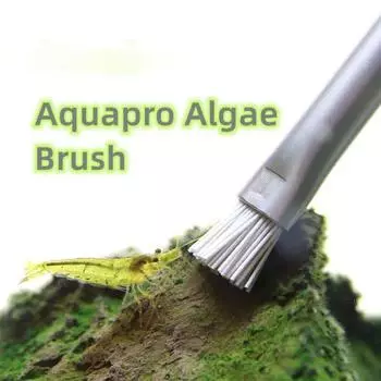 Мощная щетка для чистки аквариума из нержавеющей стали, щетка для очистки аквариумных водорослей, щетка для кухни с водорослями Soft brush