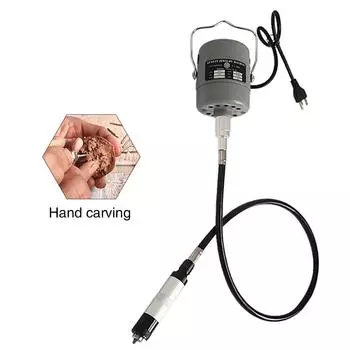 Мощная шлифовальная машина с гибким валом, 18000 об/мин, вращающиеся инструменты Carver, подвесной электрический шлифовальный станок, многофункциональное управление с ножной педалью, подходит для резьбы