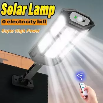 Мощная солнечная лампа 3000000LM наружные солнечные светильники с дистанционным управлением супер яркий солнечный датчик настенный светильник дворовый светильник водонепроницаемый B-43 LED